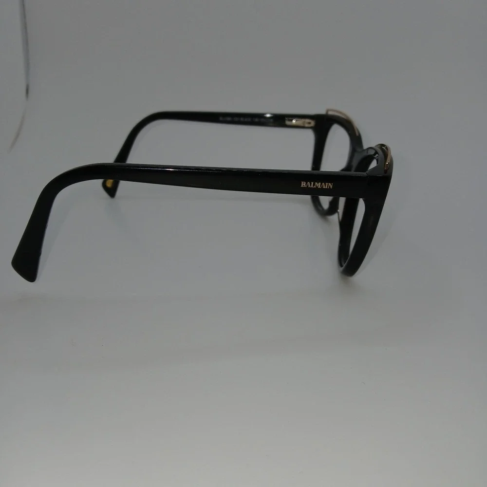 Balmain BL1080 C01 Unisex Eyeglasses Frame Black Cat Eye Full Rim 53-18-140 mm